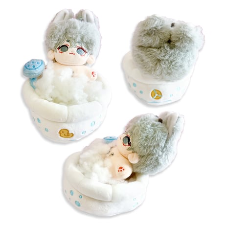 【ぬい服】 ぬいぐるみ用シャワーヘッド付きお風呂 10cm用