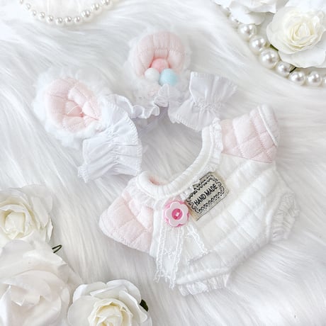 【ぬい服】ぬいぐるみ用ベビー服& ヘッドドレスセット 【15cm 用】【推し活グッズ】