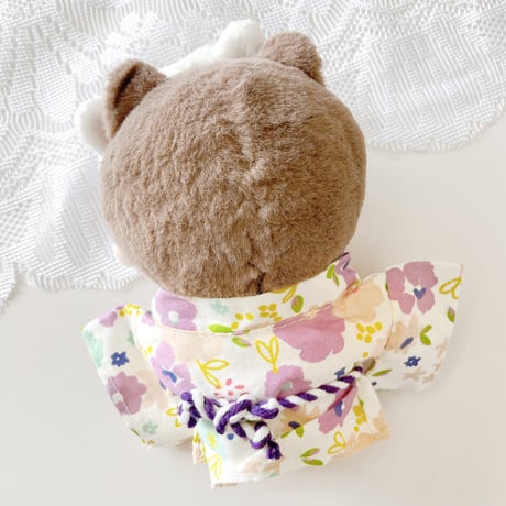 【ぬい服】和装セット(浴衣&帯&狐面セット)　10cmぬいぐるみ用