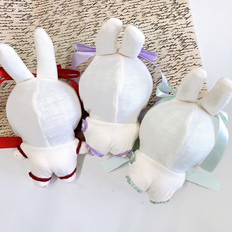 ぬい服】タータンチェックうさ耳着ぐるみ【10cm用】【推し活