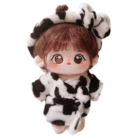 【ぬい服】ぬいぐみ用バスローブ(牛柄)/15cm用【推し活グッズ】