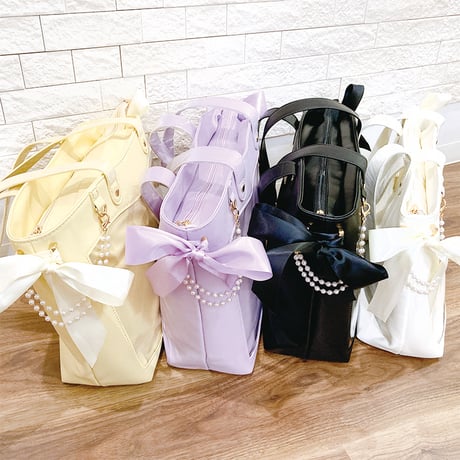 【Seraphim】サイドリボン付き痛トートバッグ【推し活グッズ】
