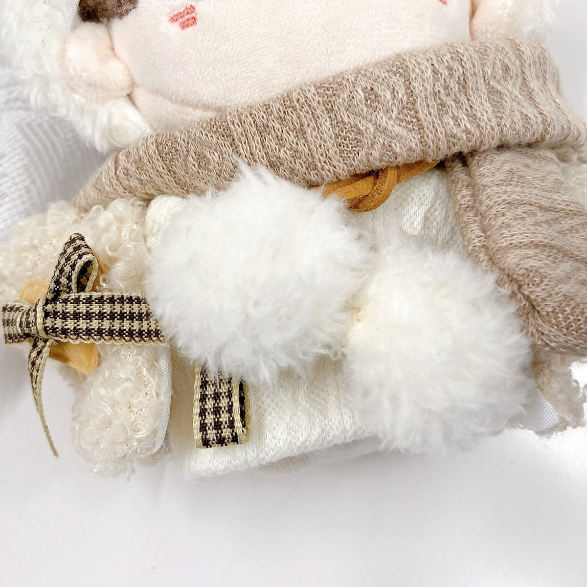 ぬい服】猫耳ヘッドドレス&マフラー&トップス&アウターセット 10cm