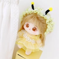 【ぬい服】ぬいぐるみ用ドレス & ヘッドドレスセット【蜂】20cm 用【推し活グッズ】