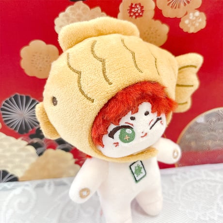 【ぬい服】ぬいぐるみ用着ぐるみキャップ 【たい焼き】10cm用【推し活グッズ】