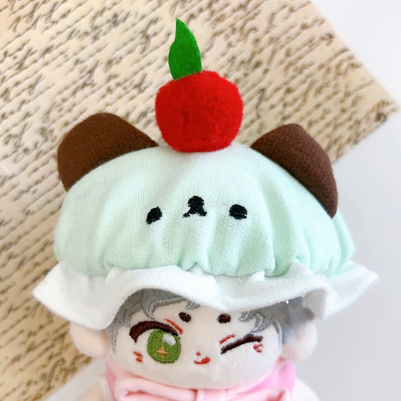 ぬい服】ぬいぐるみ用フリル帽子&シャツセット【10cm用】【推し
