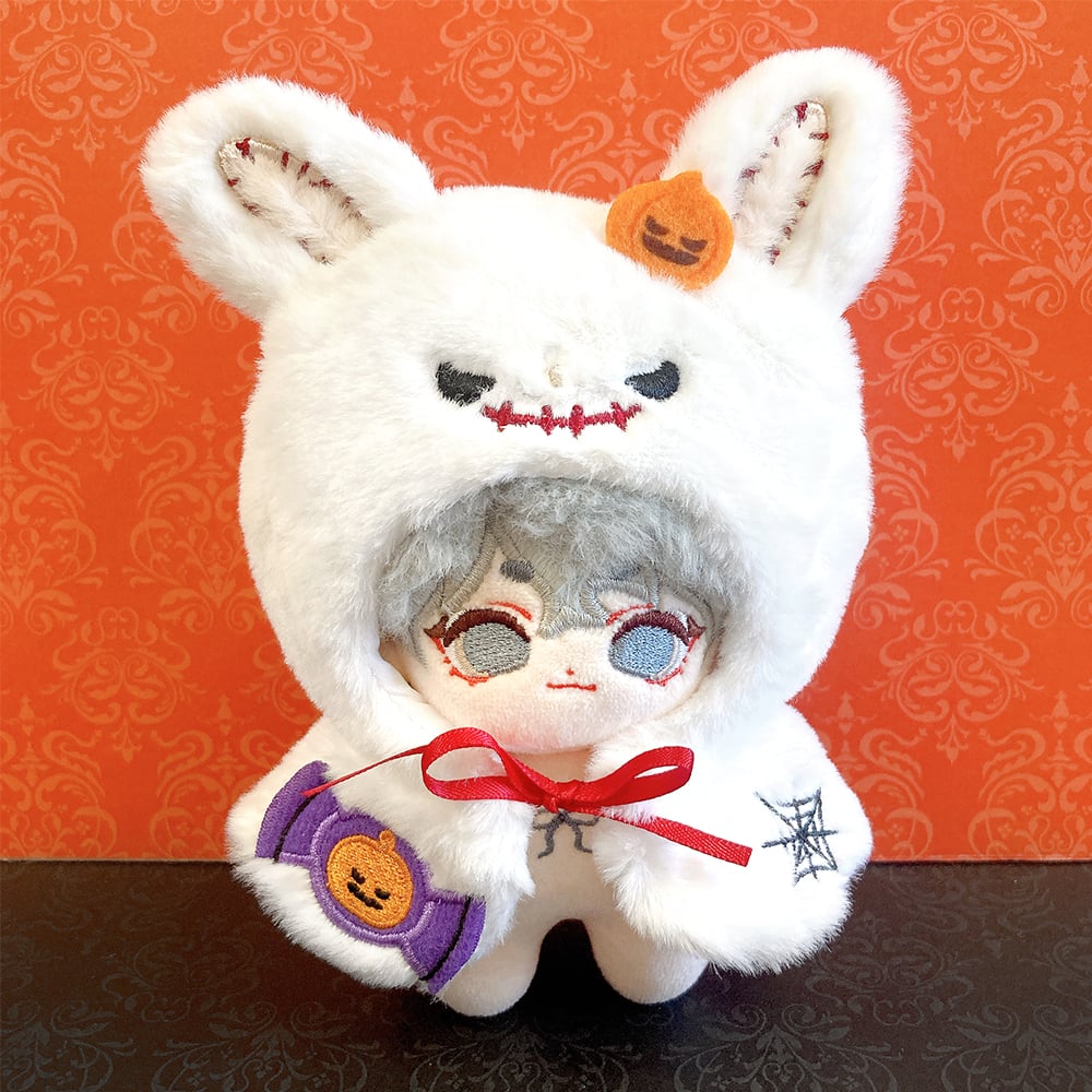 【自注生産】ちびぐるみ　ぬい服　着ぐるみ　10cm スタイ　ハロウィン ぬい服】ハロウィンうさぎ着ぐるみ 10cm用 | G.triGer