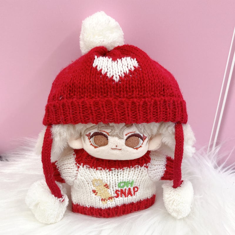 ぬい服】クリスマスセーター&ニット帽セット 10cm用 | G.triGer