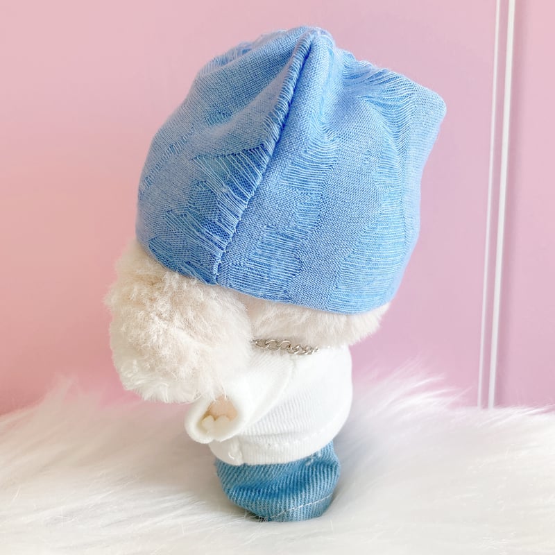ぬい服】ニット帽&Tシャツ&パンツ&ネックレスセット 10cm用 | G.triGer