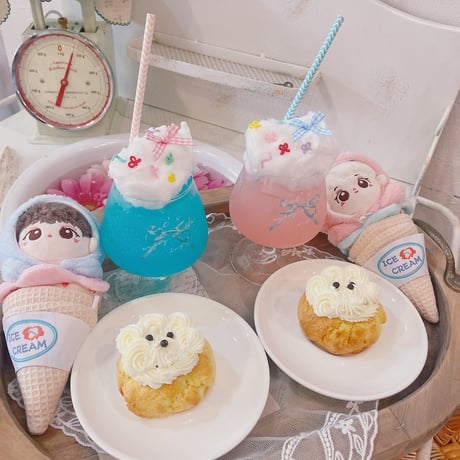 【ぬい服】アイスクリーム型ぬいぐるみ用着ぐるみ 【コーン】10cm用【推し活グッズ】