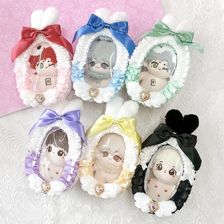 【G.triGerオリジナル】うさ耳付きデコレーションぬいポーチ【ぬいバッグ,ぬいポーチ】【推し活グッズ】
