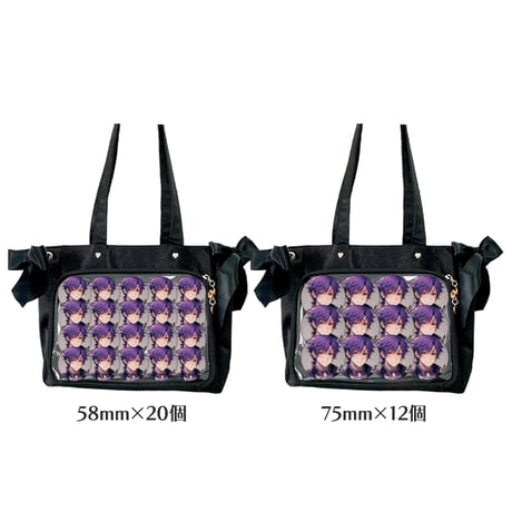 【Seraphim】サイドリボン付きサテン 痛バッグ【推し活グッズ】