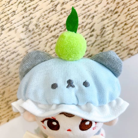 【ぬい服】ぬいぐるみ用フリル帽子&シャツセット【10cm用】【推し活グッズ】