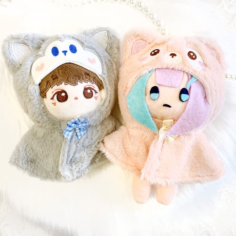 【ぬい服】ぬいぐるみ用アニマルポンチョ【10~15cm用】