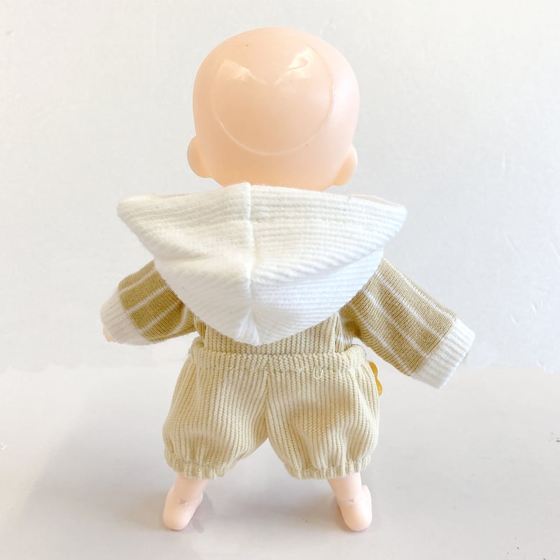 OHSSKM。ぬい服 ぬい服】ワッペン付きカラフルオーバーオール 細身のぬいぐるみ