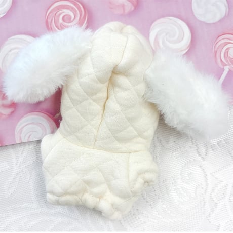【ぬい服】ぬいぐるみ用うさ耳パーカー(10cm用)