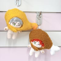 ぬいぐるみ用着ぐるみキャップキーホルダー【エビフライ・チキン】10~15cm用【推し活グッズ】