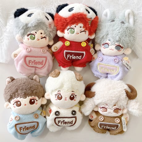 【ぬい服】カラフルサロペット　10cmぬいぐるみ用