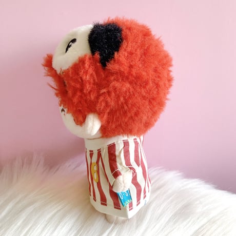 【ぬい服】サッカーユニフォーム風ストライプシャツ 10cm用