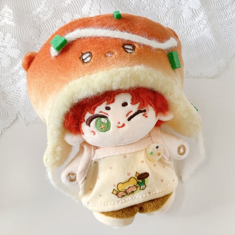 【ぬい服】たこ焼き・メロン衣装(着ぐるみキャップ&トップス&パンツセット)　10cmぬいぐるみ用