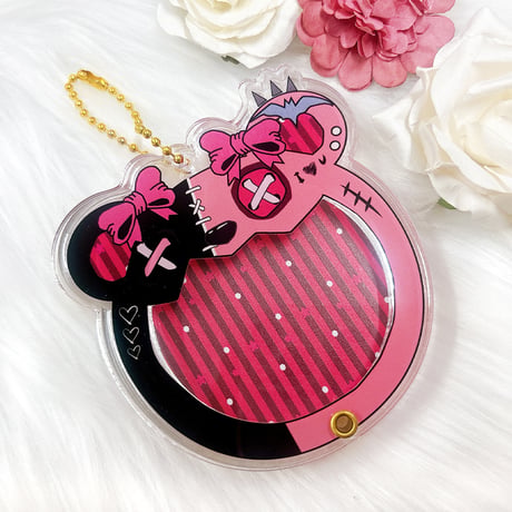 【G.triGerオリジナル 推し活グッズ】缶バッジ用アクリルフレーム 【地雷系くま】58mm用