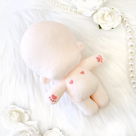 推しぬい 韓国ぬい風ボディ 15cm　肉球　刺繍【推し活グッズ】
