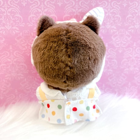 【ぬい服】ぬいぐるみ用着ぐるみ【ケーキ】 ( シャツ・エプロン・ヘッドドレスセット ) 10~15cm 用【推し活グッズ】
