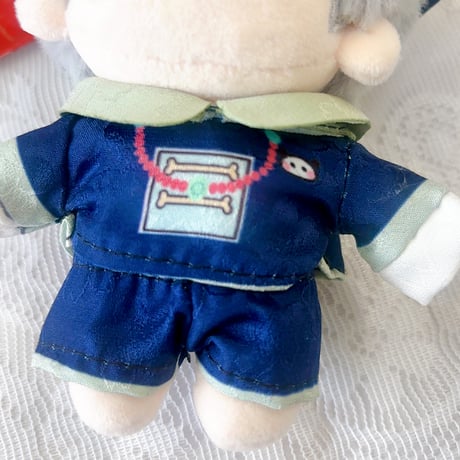 【ぬい服】ぬいぐるみ用パンダ帽子&チャイナ服セット　10cm用【推し活グッズ】