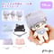 ぬい服　ぬいぐるみ用猫耳ニット帽&スタイセット【10cm用】【推し活グッズ】