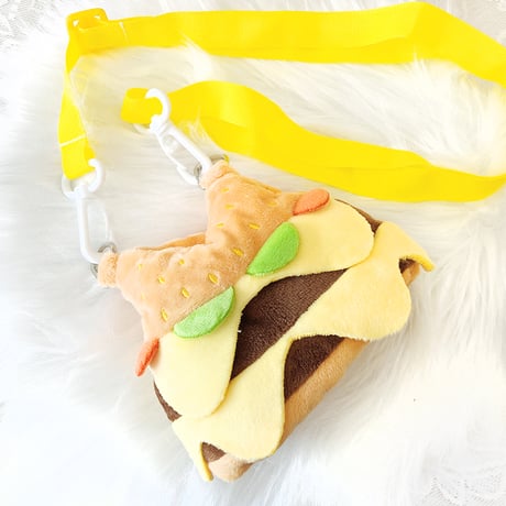 【ぬいバッグ】【ぬい服】ハンバーガー型ぬいぐるみ用着ぐるみ 15cm～20cm用【推し活グッズ】