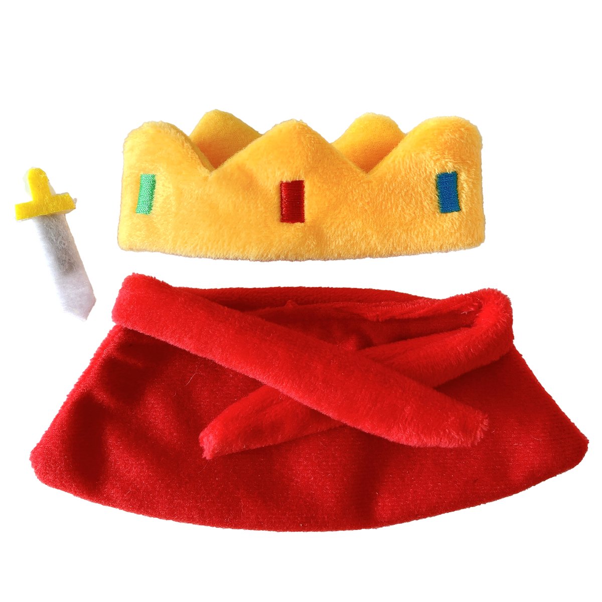 ぬい服】王様衣装(王冠&マント&剣セット) 10cmぬいぐるみ用 | G.triGer