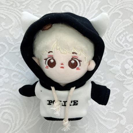 【ぬい服】ぬいぐるみ用ツノ付きパーカー(10cm用)【推し活グッズ】