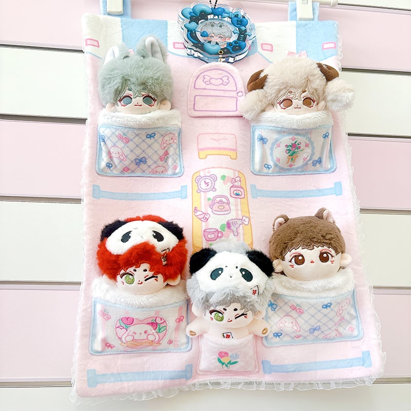 ぬいぐるみ用お布団ウォールポケット【10~15cm用】【推し活