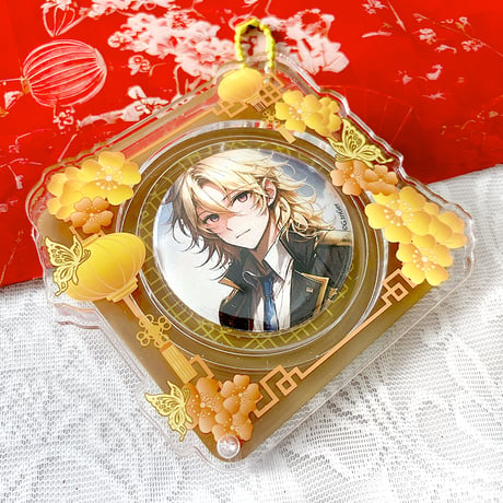 【G.triGerオリジナル】アクリル缶バッジケース【中華】57mm・65mm・75mm・アクスタ用【推し活グッズ】