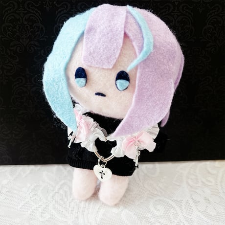 【ぬい服】ぬいぐるみ用リボン付き ハートチョーカー【推し活グッズ】