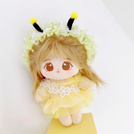 【ぬい服】ぬいぐるみ用ドレス & ヘッドドレスセット【蜂】20cm 用【推し活グッズ】