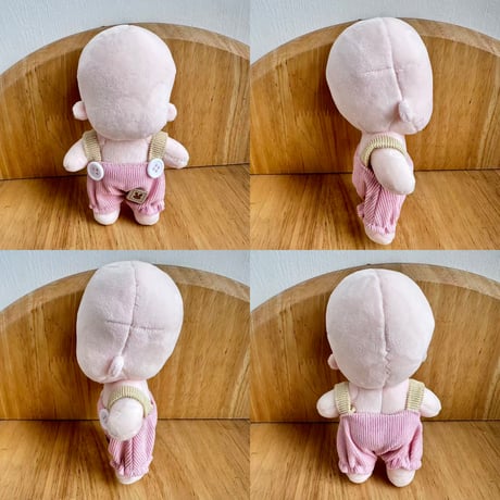 重ね着も可愛い！ ぬいぐるみ用 2トーン・サロペット 10cm〜13cm ぬい服