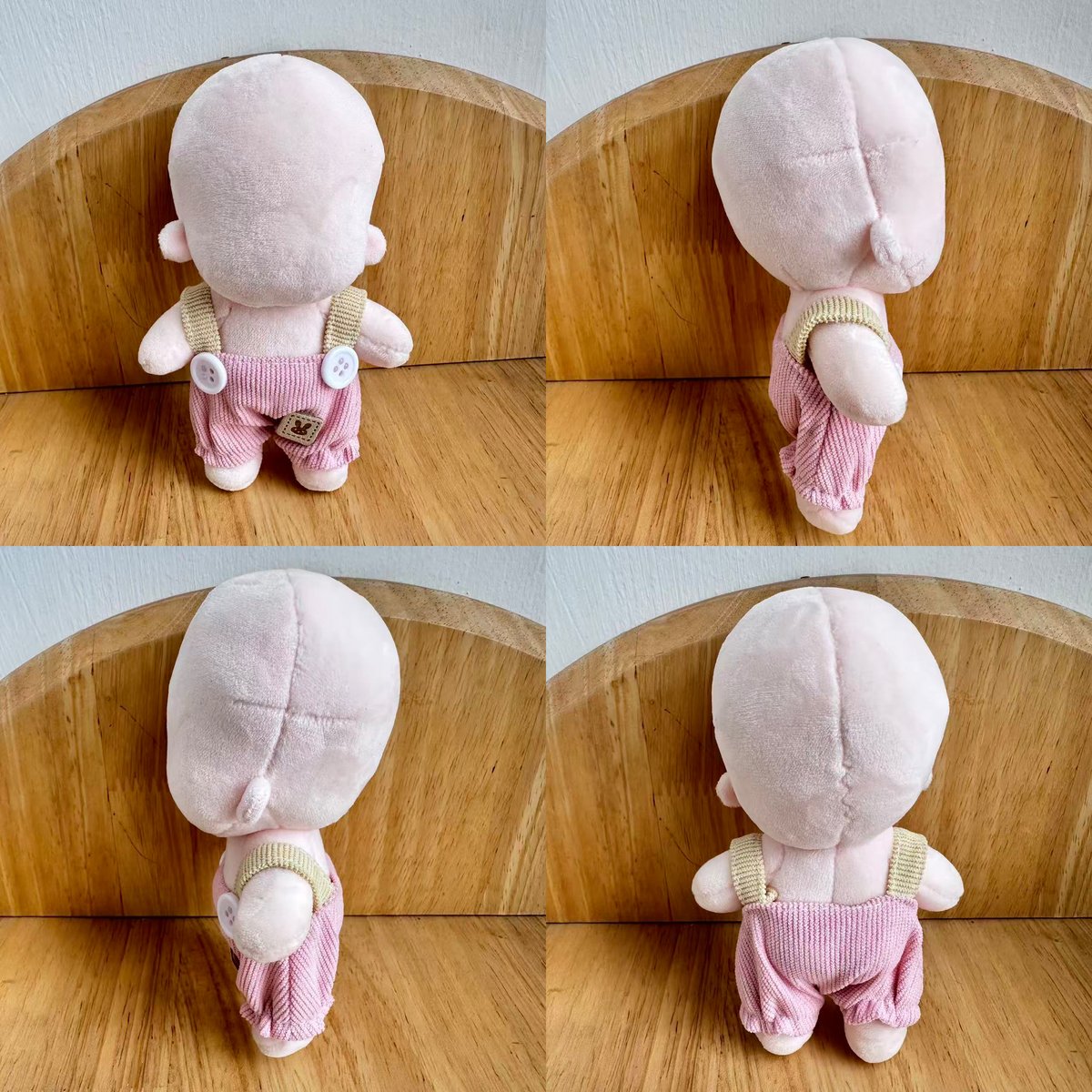 重ね着も可愛い！ ぬいぐるみ用 2トーン・サロペット 10cm〜13cm ぬい
