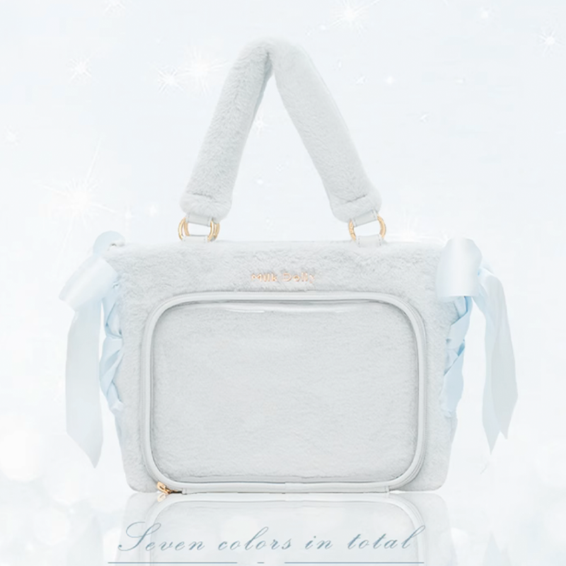FUYUUNEKO】サイドリボン付きふわふわファー痛バッグ milk dolly | G.t