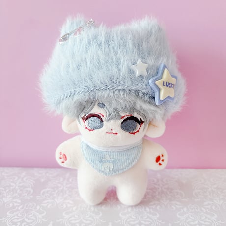 ぬい服　ぬいぐるみ用猫耳ニット帽&スタイセット【10cm用】【推し活グッズ】