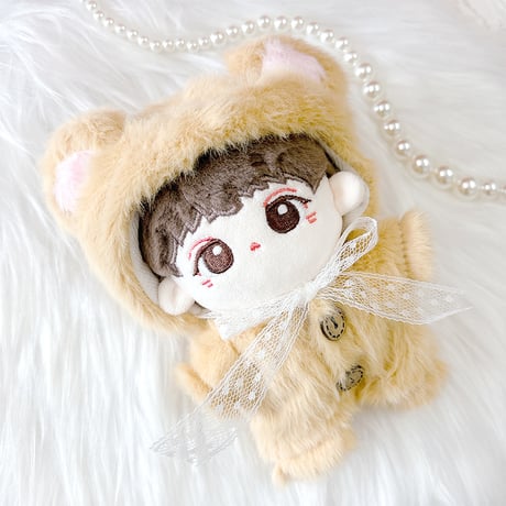 ぬい服【くま耳帽子&着ぐるみセット】10~15cm用/くま【推し活グッズ】