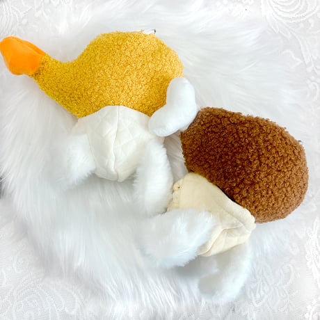 ぬいぐるみ用着ぐるみキャップキーホルダー【エビフライ・チキン】10~15cm用【推し活グッズ】
