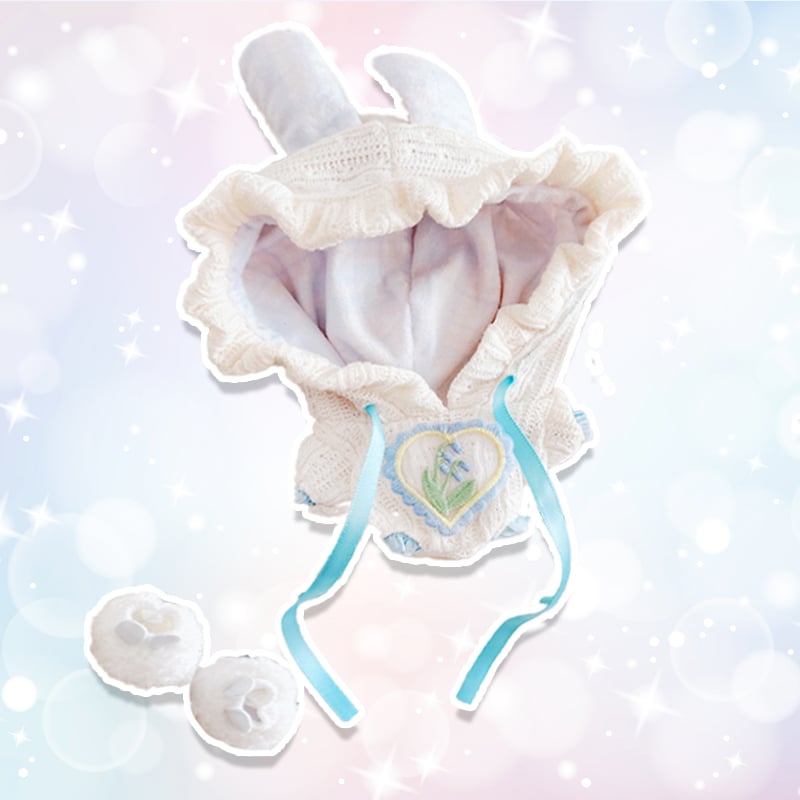 ぬいぐるみ用うさ耳着ぐるみ・うさ耳シューズセット【10~15cm用 ぬいぐるみ用うさ耳着ぐるみ・うさ耳シューズセット【10~15cm用