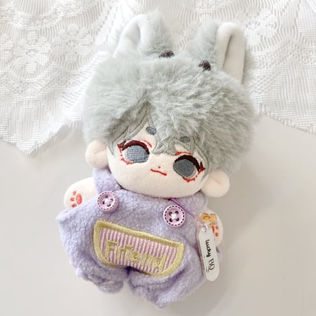 【ぬい服】カラフルサロペット　10cmぬいぐるみ用