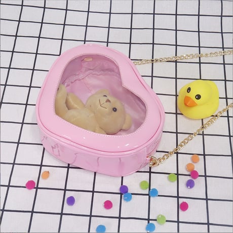 ハート型ぬいぐるみ痛バッグ【推し活グッズ】