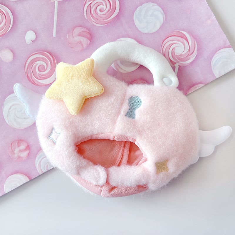 ぬい服】10cmぬい用 着ぐるみキャップ 鍵モチーフ 全4色 ピンク