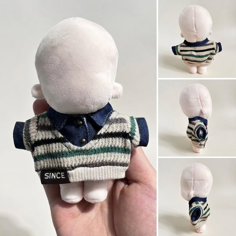 ぬい服】 10cmぬいぐるみ用 フェイクレイヤード セーター風 着せ替え服