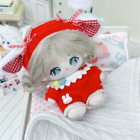 【ぬい服】ぬいぐるみ着ぐるみ＆垂れ耳付き ヘッドドレスセット10~15cm用【推し活グッズ】
