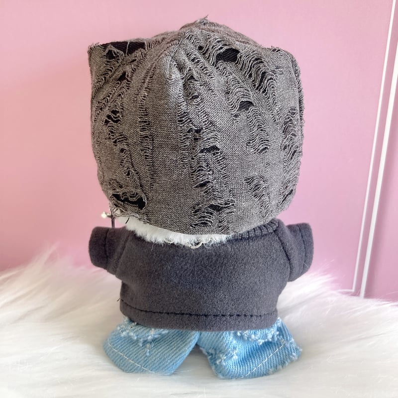 ぬい服】ニット帽&Tシャツ&パンツ&ネックレスセット 10cm用 | G.triGer