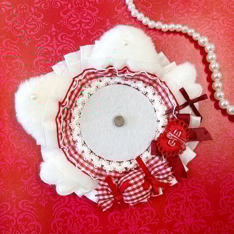 推し活グッズ ふわふわ猫耳キャンディーロゼット【缶バッジ 痛ロゼット】